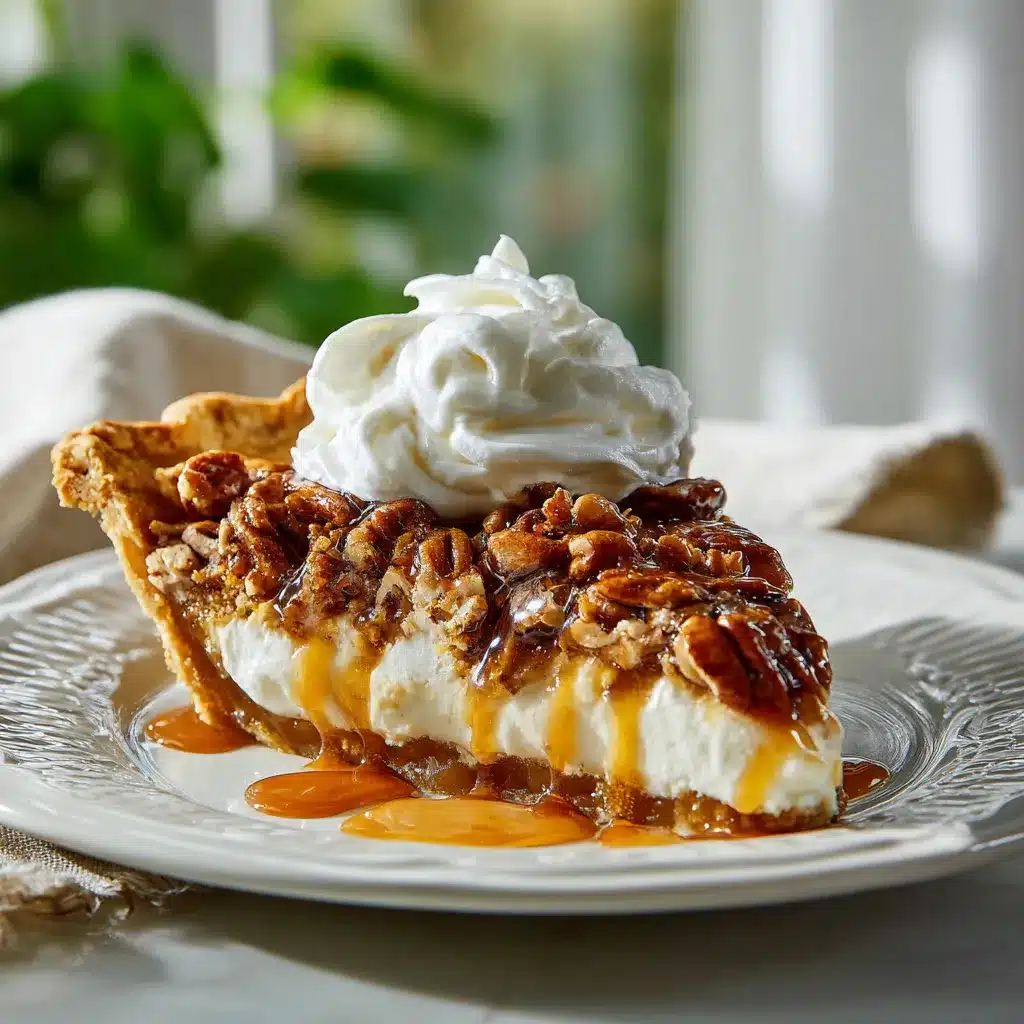 Caramel-Filled Maple Pie with Liquid Honey Drizzle