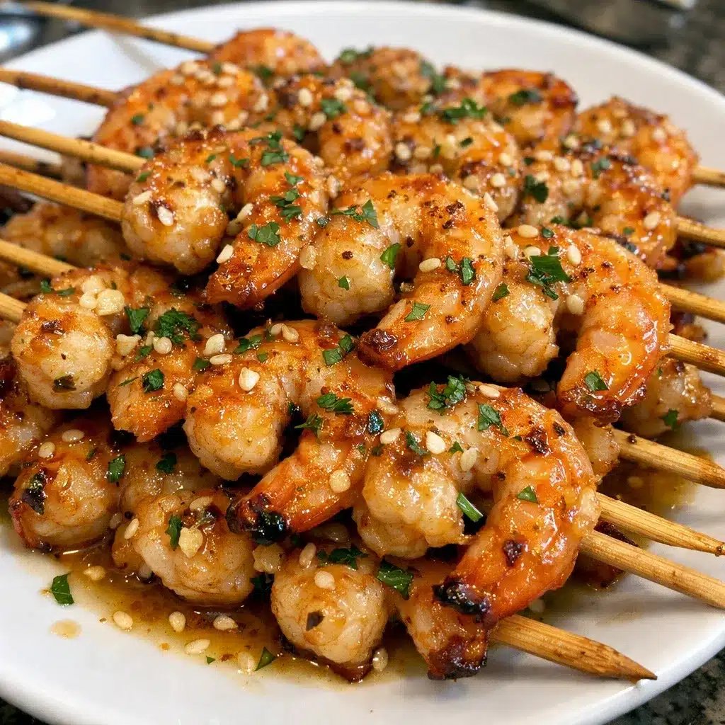 Honey Garlic Butter Shrimp Skewers