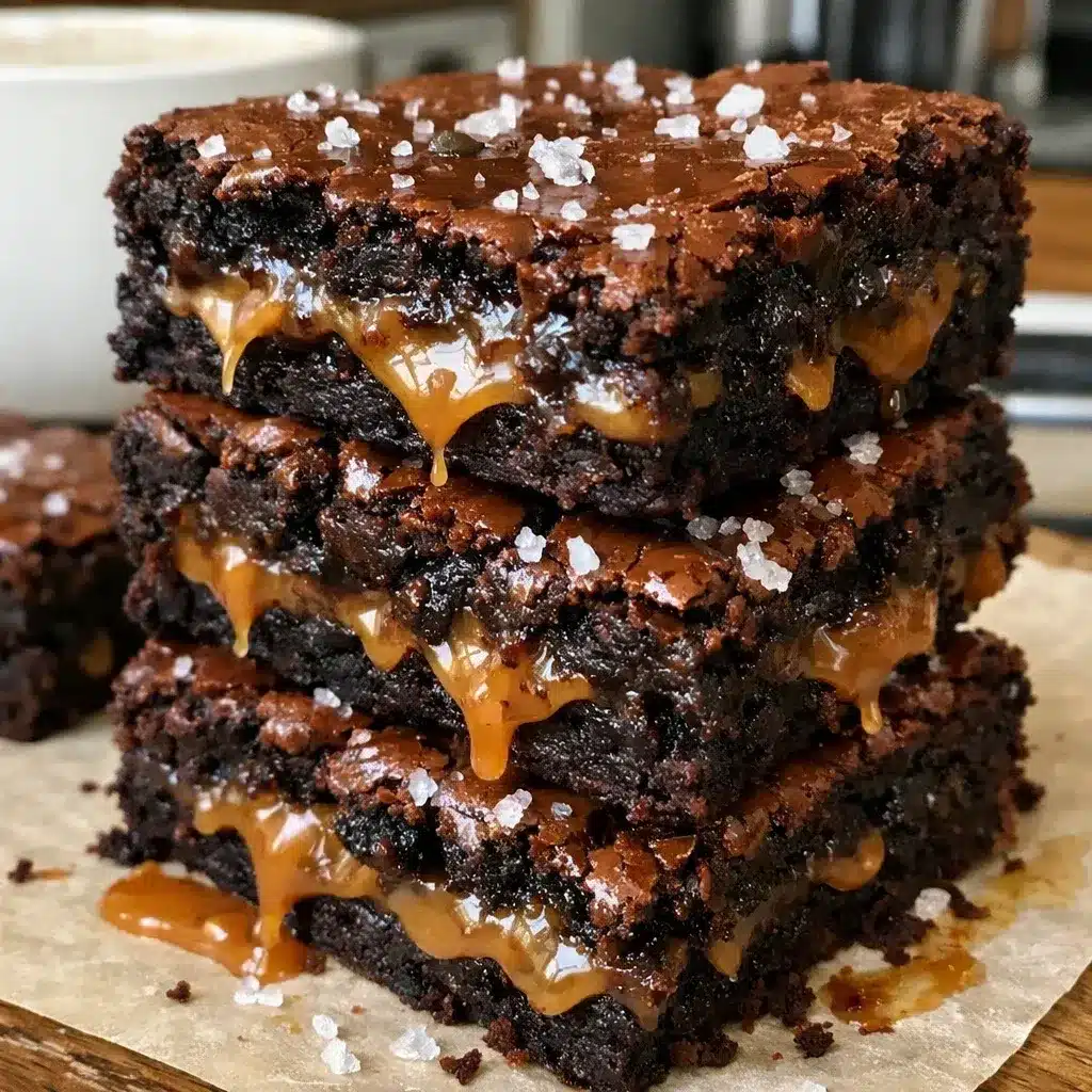 Fudgy Salted Caramel Brownies