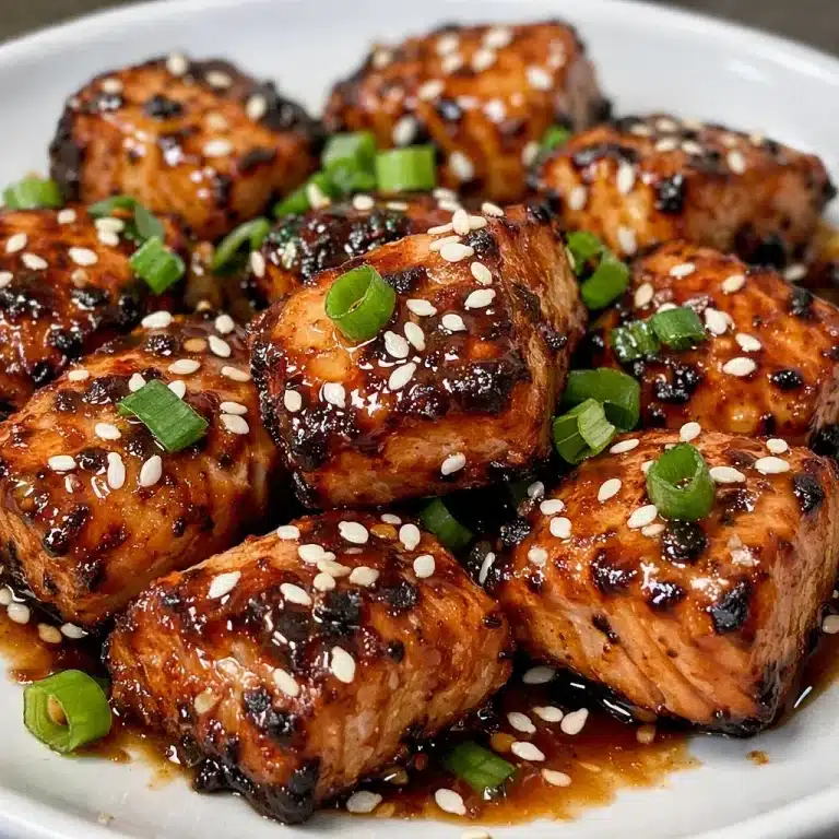 Air Fryer Salmon Bites with Teriyaki