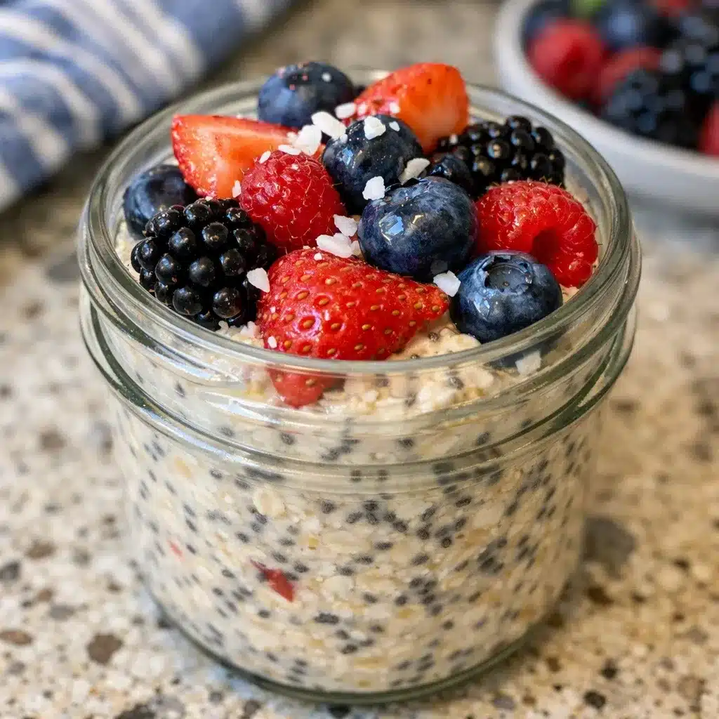 Overnight Oats with Chia and Fresh Berries