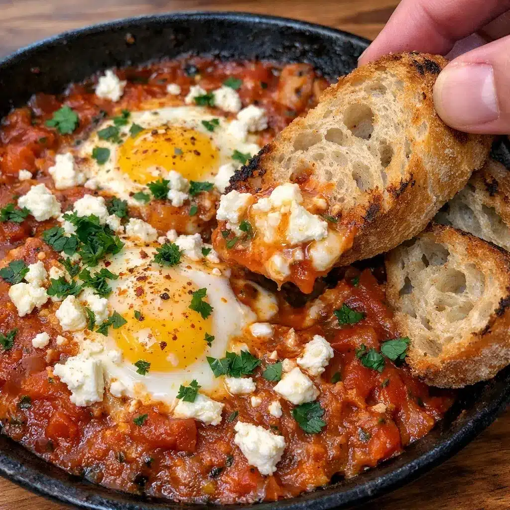 Classic Shakshuka with Feta and Crusty Bread