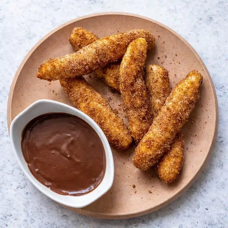Air Fryer Churros with Chocolate Sauce