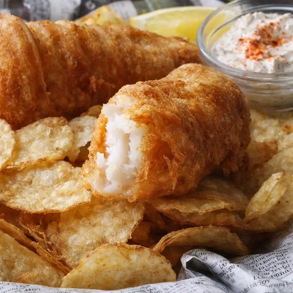 Crispy Beer-Battered Fish and Chips